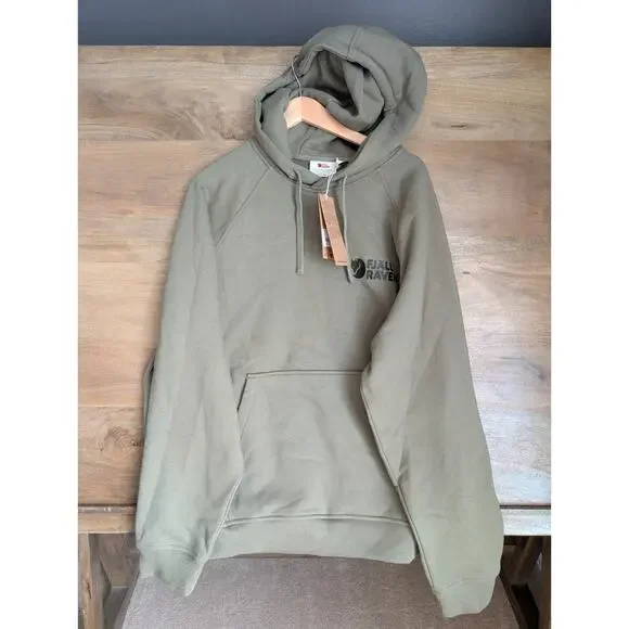 Fjällräven Classic Hoodie Mens XL Green Fleece Lined Long Sleeve Pullover NWT - Picture 1 of 5